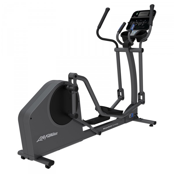 Life Fitness E1 Elliptical Cross Trainer with Track Connect 2.0 Console - angled view