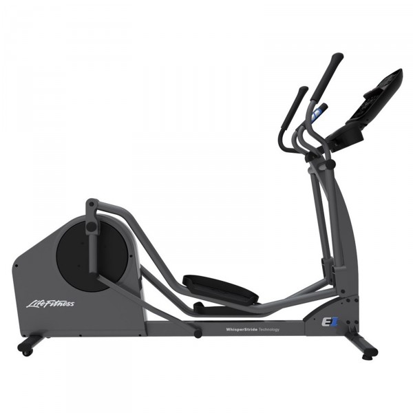 Life Fitness E1 Elliptical Cross Trainer with Track Connect 2.0 Console - lateral view