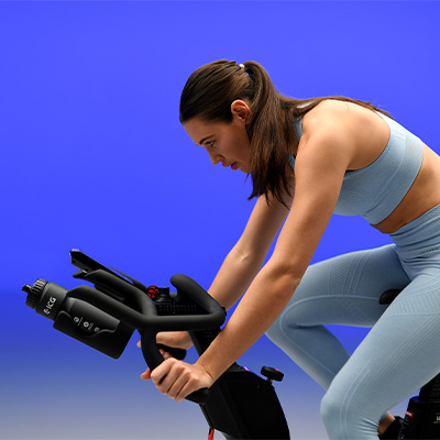 image of a model riding the life fitness IC7