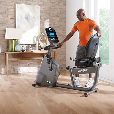 Life Fitness RS3 Step Through Recumbent Exercise Bike with Track Connect Console 2.0