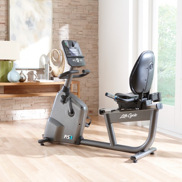 Life Fitness RS3 Step Through Recumbent Exercise Bike with Track Connect Console 2.0 - compact design