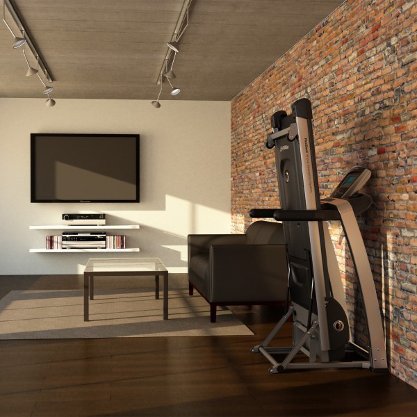 Stay eco-conscious with energy-saving technology on the Life Fitness F3 Folding Treadmill with Go Console.