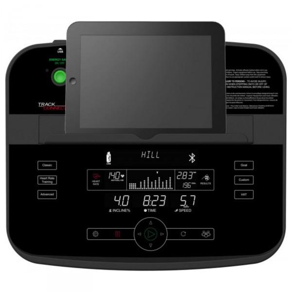 The Life Fitness T5 Treadmill with Track Connect 2.0 Console offers seamless apps and devices integration.