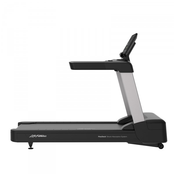Life Fitness Aspire Treadmill - Arctic Silver - side view