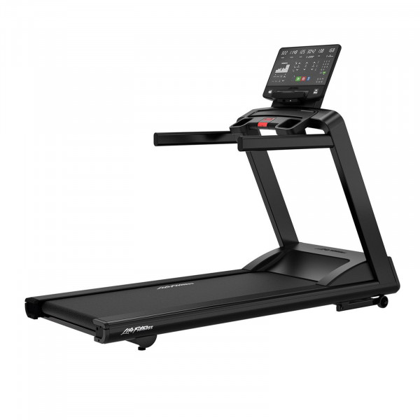 Rear right view of the Life Fitness Atmos Treadmill with SL Console