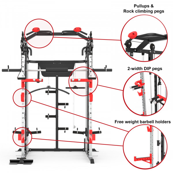Image of the Marcy SM-4500 Smith Cage Power Rack - Features