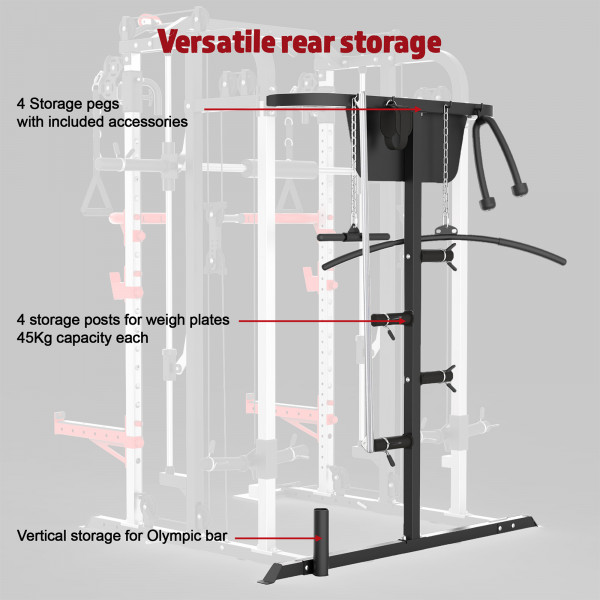 Image of the Marcy SM-4500 Smith Cage Power Rack - Attachment storage