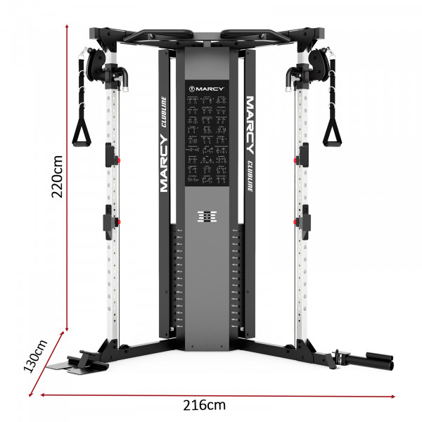 Image of the Marcy SM-6500 Functional Training System - Dimensions