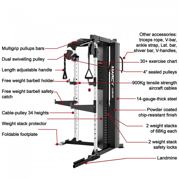 Image of the Marcy SM-6500 Functional Training System - Key features