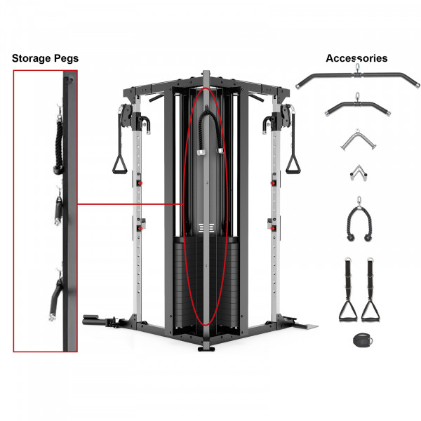 Image of the Marcy SM-6500 Functional Training System - Rear view