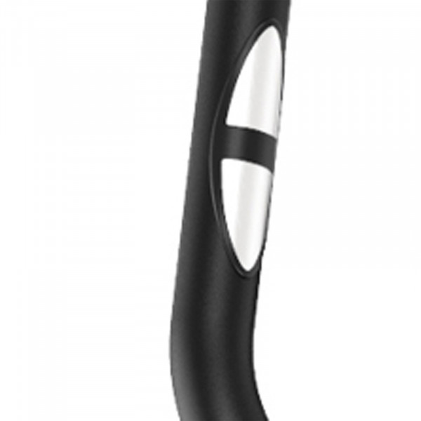 Close-up of the pulse sensors integrated into the handlebars of the Marcy Arrow Compact Upright Exercise Bike