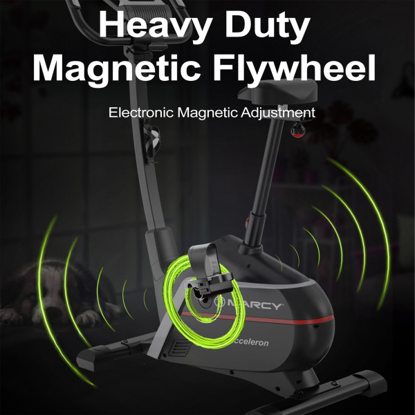 Marcy Acceleron Electro Magnetic Exercise Bike with 5 kg flywheel and 16 levels of electronic magnetic resistance