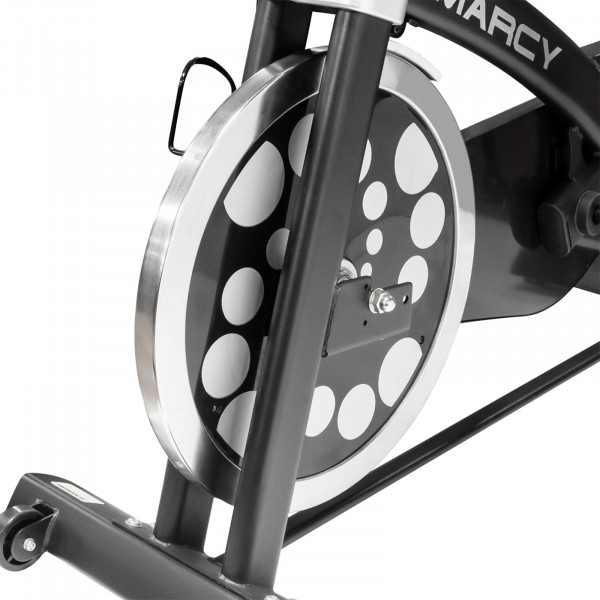 Heavy-duty chrome flywheel on the Marcy 7038 Studio Bike