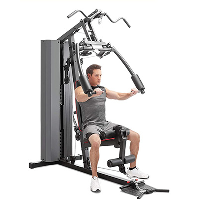 Image of a model using the Marcy MKM-81010 Home Multi Gym chest press
