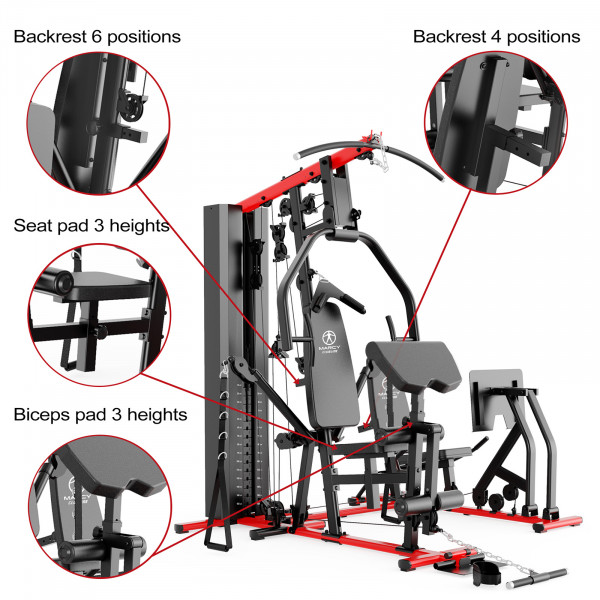 Marcy HG9000 Deluxe Leg Press Home Multi-Gym - Adjustments
