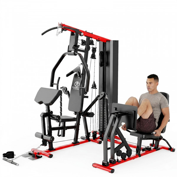 Marcy HG9000 Deluxe Leg Press Home Multi-Gym - model performing a leg press