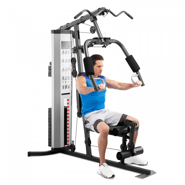 Image of the Marcy MWM-988 with a model performing a chest press