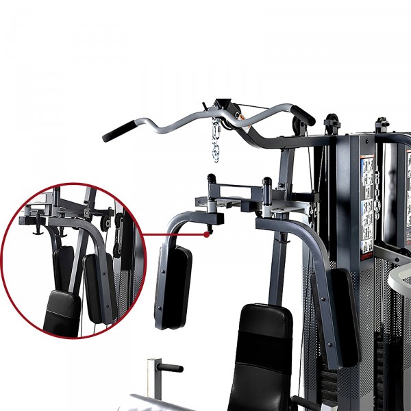 Detailed view of the adjustable arms on the Marcy GS99 Corner Home Gym.