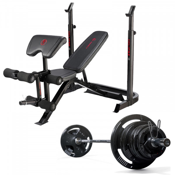 Marcy BE3000 Bench + 140kg ECO Olympic Weight Set