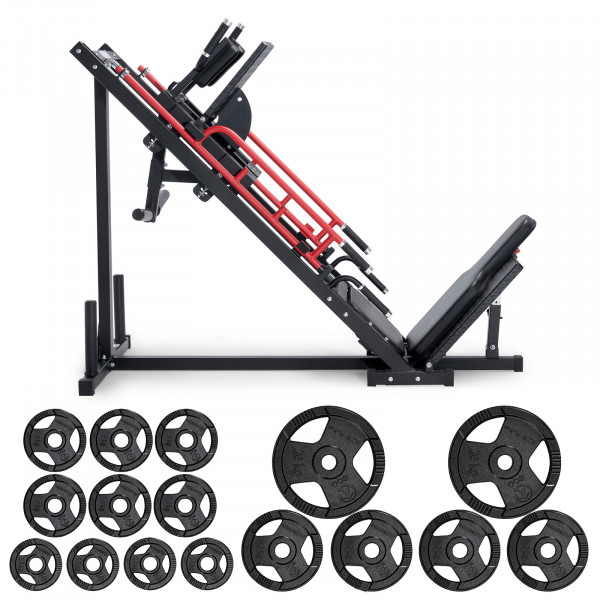 Marcy MWM0418 Home Leg Press & Hack Squat + 120kg ECO Weight Plates