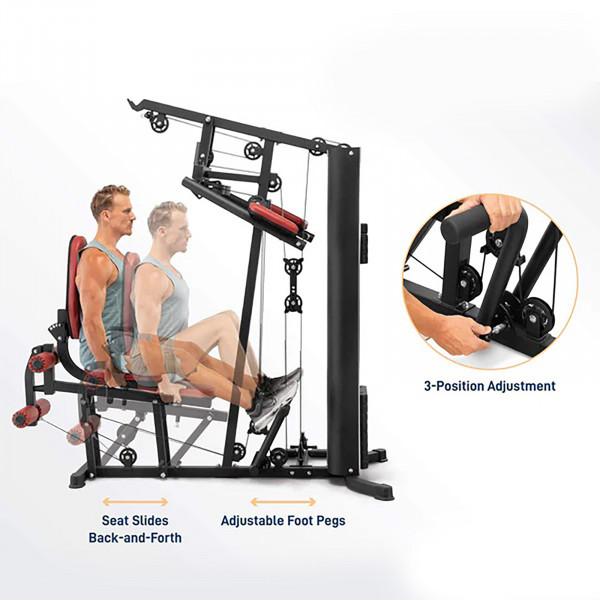 Infographic of the Marcy HG7000 Compact Leg Press Home Gym leg press station