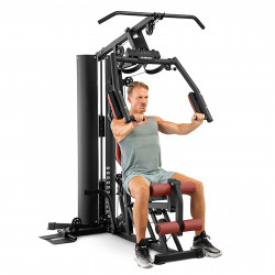 Image of the Marcy HG7000 Compact Leg Press Home Gym with a model using the chest press