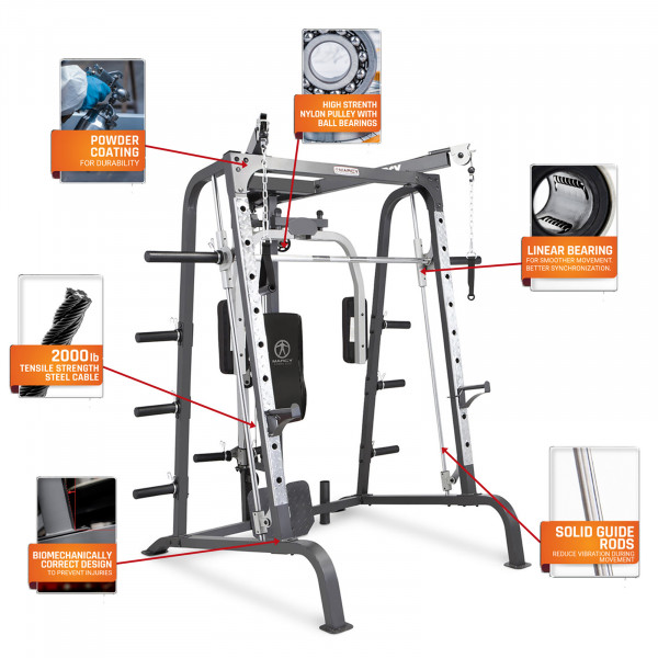 Image of the Marcy MD-9010G Smith Machine - Cage features