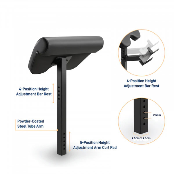 Image of the Marcy ACC-8215AC Preacher Curl Pad - Adjustments