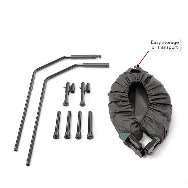 Storage view of the Marcy Cardio Trampoline with detached parts