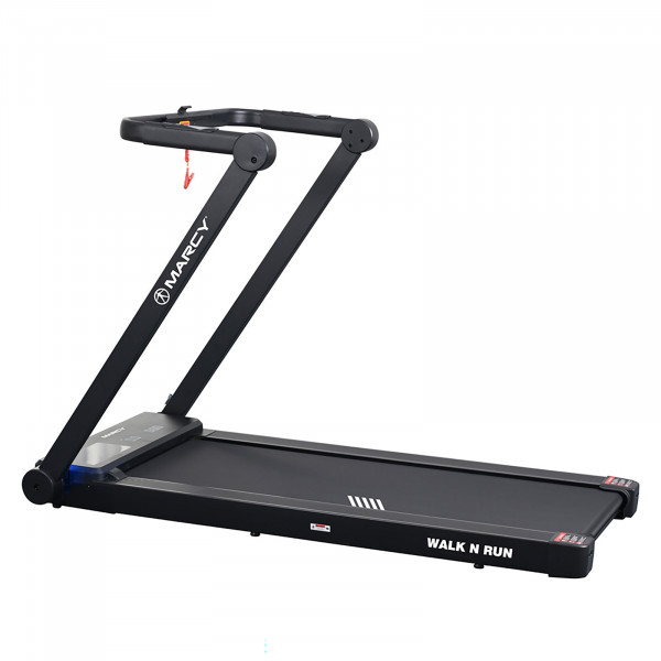 Front angled view of the Marcy Walk N Run Walking Pad Treadmill