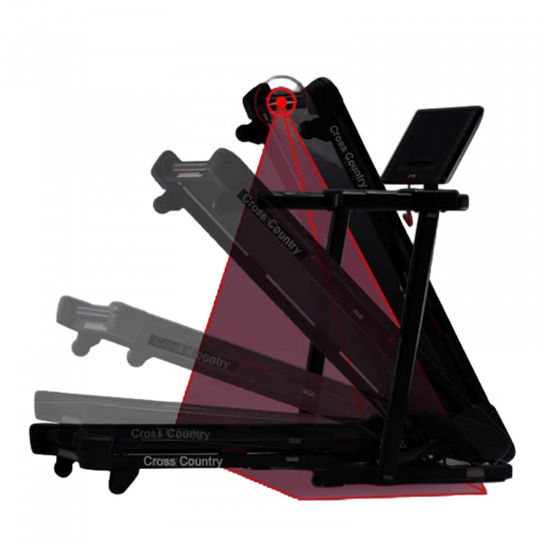 Folding positions of the Marcy Cross Country Power Fold Treadmill