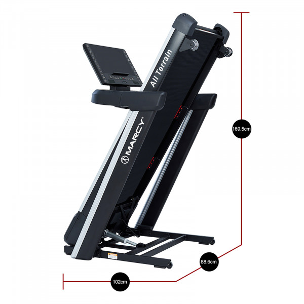 Folded dimensions of the Marcy All Terrain Power Fold Treadmill