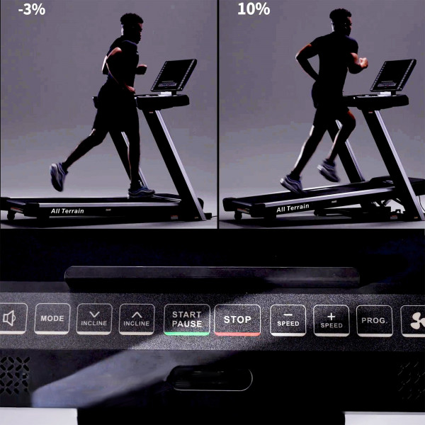 Incline quick keys on the Marcy All Terrain Power Fold Treadmill console