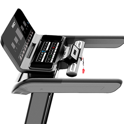 Close-up of the console on the Marcy Interceptor Compact Treadmill 