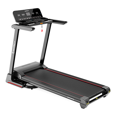 Front angled view of the Marcy Interceptor Compact Treadmill 