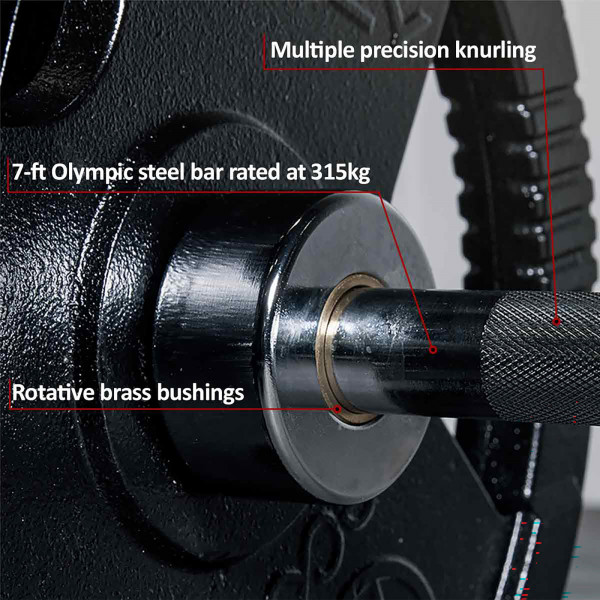 An image showing the features of the Marcy barbell included in the sets