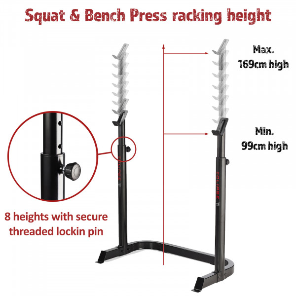 Marcy BE3000 - Squat rack heights