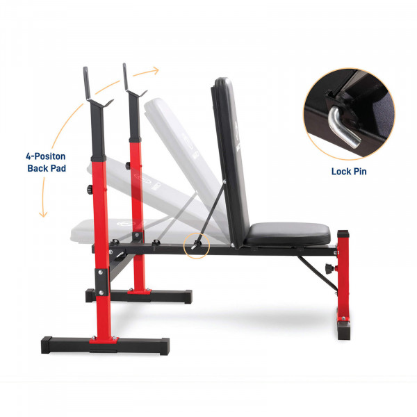 Marcy MWB-5511 Weight Bench - Backrest adjustments