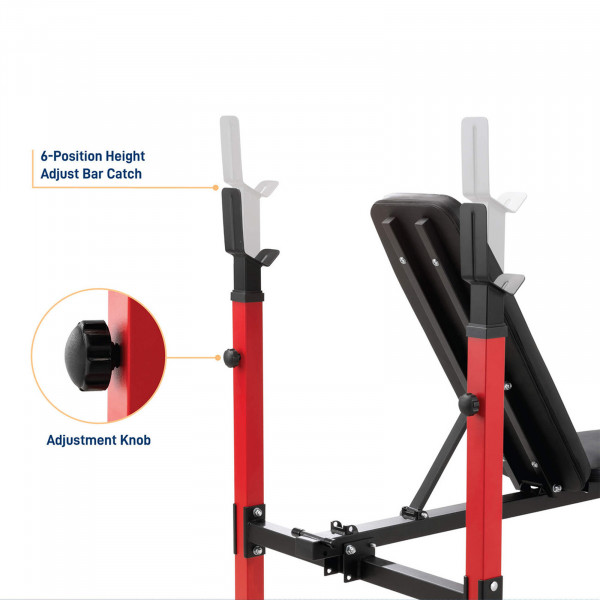 Marcy MWB-5511 Weight Bench - bar catch adjustment
