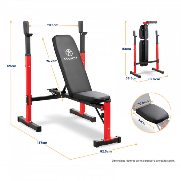 Marcy MWB-5511 Weight Bench - Dimensions