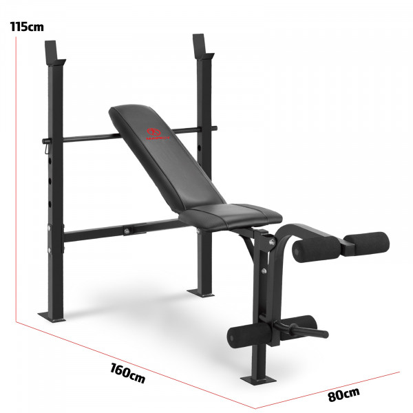 Marcy MWB-6501 Standard Weight Bench - dimensions image