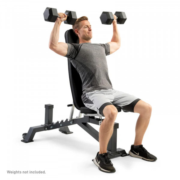 Marcy SB-8092 - Model performing dumbbell shoulder press