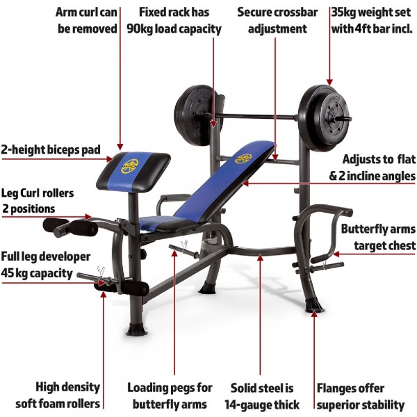 Marcy MWB-36780B Bench & Weights