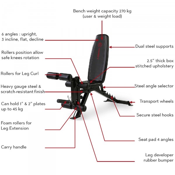 Marcy UB9000 Utility Bench with Leg Developer
