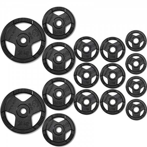Hero image of the Marcy Eco Plates 120 kg weight set.
