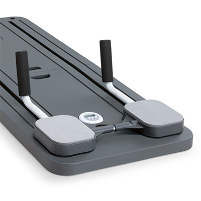 Close-up of the arm rests on the Marcy Pilates Core Trainer 
