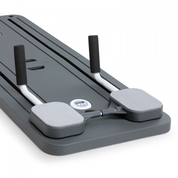 Close-up of the arm rests on the Marcy Pilates Core Trainer