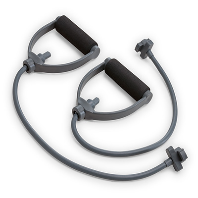 Close-up of the resistance handles for the Marcy Pilates Core Trainer 