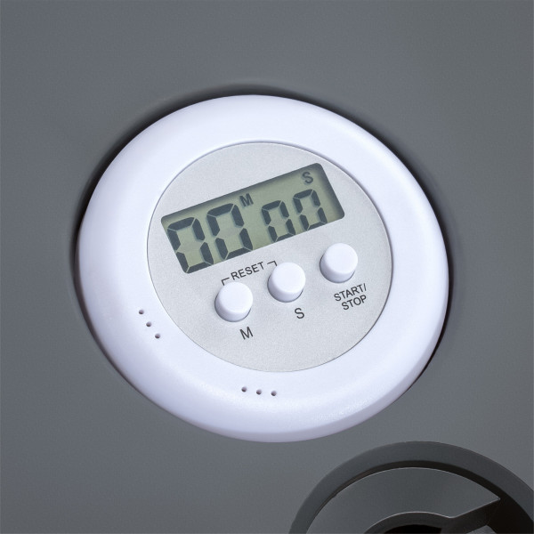Close-up of the timer display on the Marcy Pilates Core Trainer