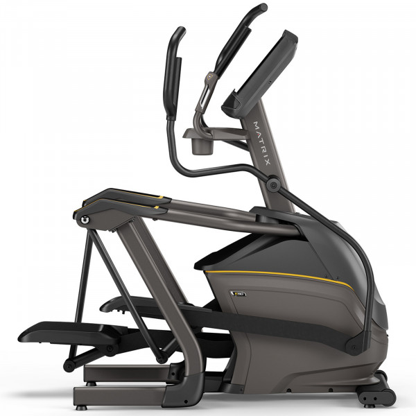 Right side view of the Matrix E50 Elliptical Cross Trainer with XUR console.